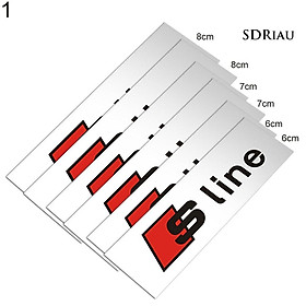 Bộ 6 Miếng Dán Logo S-Line Trang Trí Xe Hơi Audi A1 A3 A4 A5 A6 A7