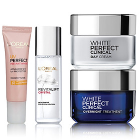 Bộ Dưỡng Da Căng Mướt Giảm Thâm Nám, Chuyên Sâu L'Oreal Paris White Perfect Clinical