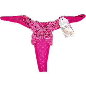  Quần lót dây lọt khe ren hình bướm - Màu hồng