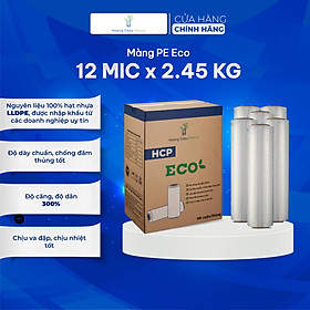 Mua Màng Pe Quấn Hàng ECO HOÀNG CHÂU PLASTIC Khổ 12mic x 2.45kg Giúp Bảo Vệ Hàng Hóa Tránh Các Tác Động Từ Bên Ngoài