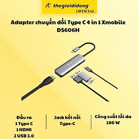 Mua Adapter chuyển đổi Type C 4 in 1 Xmobile DS606H - Hàng Chính Hãng