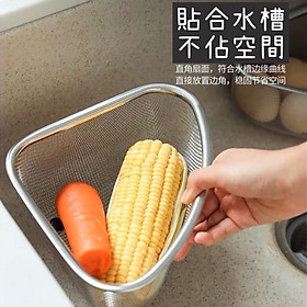Mua Rổ Inox Tam Giác Echo Metal Sâu 9cm Có Chân Đế Đứng Thông Minh - Hàng nội địa Nhật Bản