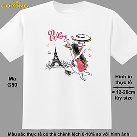 PARIS, mã G80. Hãy tỏa sáng như kim cương, qua chiếc áo thun Goking siêu hot cho nam nữ trẻ em, áo phông cặp đôi, gia đình, đội nhóm