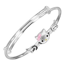 Vòng tay bạc ta Hello Kitty cho trẻ em