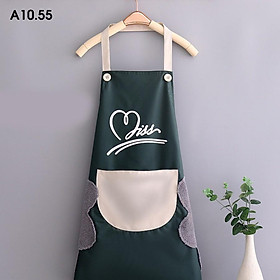Tạp dề nấu ăn, tạp dề pha chế họa tiết MISS và hoa cúc chống thấm nước chống bám bẩn siêu tiện lợi