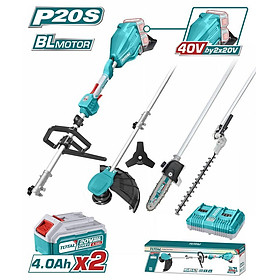 MÁY LÀM VƯỜN ĐA NĂNG KHÔNG CHỔI THAN DÙNG PIN 20V 3T TOTAL TSTLI2040386 - HÀNG CHÍNH HÃNG