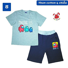 Quần áo trẻ em béo phì bé trai Among US từ 22-58kg - chất thun cotton 4 chiều- Kiến Lửa - Xám - 16