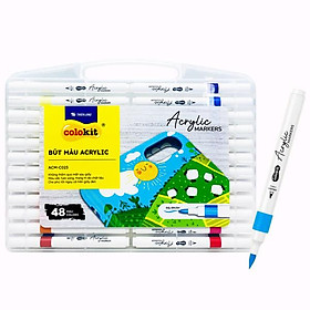 Hộp 48 Bút Màu Acrylic Marker 1 Đầu Brush - Colokit ACM-C023