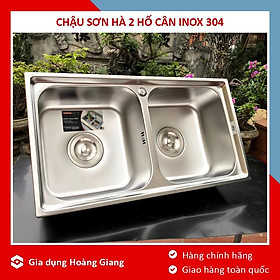 Mua Chậu rửa chén bát inox Sơn Hà S82 2 hố cân chính hãng - Bảo hành 5 năm