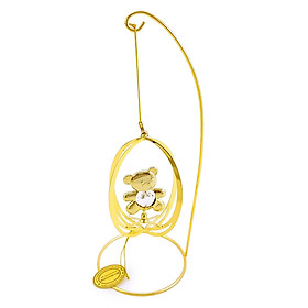 Gấu Con Mạ Vàng Đính Pha Lê Swarovski