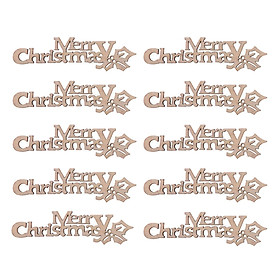 10Pcs Christmas Wooden Pendants Ornaments Hanging Decor Party Prop Handcraft Embellishment Party Decorations for Indoor Gifts