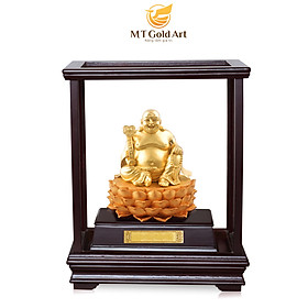 Tượng phật di lặc dát vàng 24k(29x17x34 cm) MT Gold Art- Hàng chính hãng, trang trí nhà cửa, phòng làm việc, quà tặng sếp, đối tác, khách hàng, tân gia, khai trương 