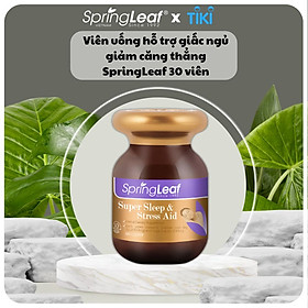 Viên uống hỗ trợ giấc ngủ giảm căng thẳng Sleep & Stress Aid SpringLeaf