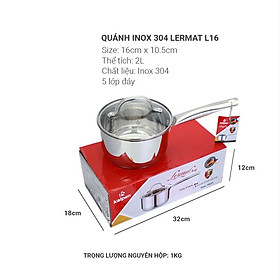 Mua Quánh Inox 304 Đúc Liền Khối Kalpen Emer EM16 - 16Cm  Dung tích 1 5L  Dùng các dòng bếp