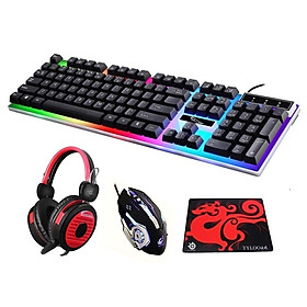 Combo Bộ Bàn Phím Chuyên Game G21 + Tặng Chuột Game Led Đau Màu Và Tai Nghe YL902 + Lót