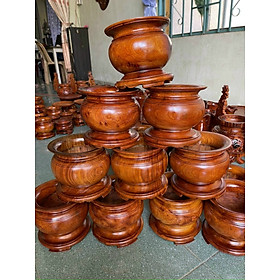 Mua Bát nhang gỗ hương nguyên khối ngang 12cm