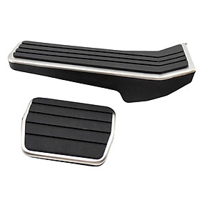 2Pcs Brake  Pedal Clutch Cover Interior Cab Modification Rest Stainless Steel Foot Pads Professional Replacement Easy to Install