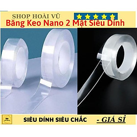 Băng Keo Dán Nano 2 Mặt Siêu Dính Trong Suốt 3m 1mm