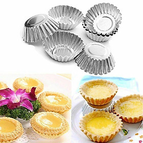 10 khuôn bánh tart trứng bằng nhôm có thể dùng làm khuôn bánh bò đổ đong sương