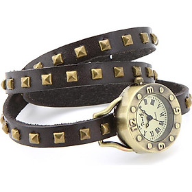 Women‘s Vintage Rivets Bracelet Wrist Watch