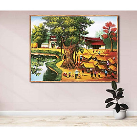 Mua Tranh canvas treo tường làng quê Việt Nam - QVN025