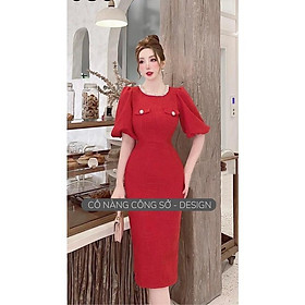Váy Dạ Thiết Kế Lin Dress Chất Liệu Vải Dạ Cao Cấp Màu Đen, Đỏ, Kem - Đầm Dạ Thiết Kế Thanh Lịch Trẻ Trung