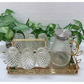 Mua SET BÌNH  CỐC THỦY TINH  KHAY VÀ GIÁ ÚP CỐC