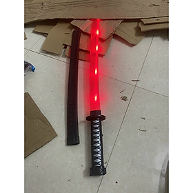 Đồ chơi kiếm phát sáng katana Samurai nhật có đèn led âm thanh,Dài 67cm đồ chơi vận động cho bé tặng3 pin