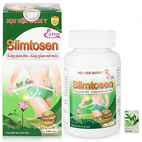 Thực phẩm chức năng giảm cân giảm béo slimtosen extra Học viện quân y (100v/hôp) và mặt nạ Dabo