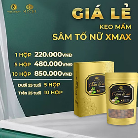 Liệu trình 5h kẹo mầm sâm tố nữ xmax Mychi - vua nở ngực - nữ hoàng nội tiết