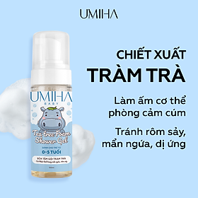 Sữa tắm bọt tràm trà cho bé UMIHA 100ml - Chống cảm cúm, ho, giữ ấm cơ thể tăng miễn dịch ngăn vi khuẩn, bệnh ngoài da