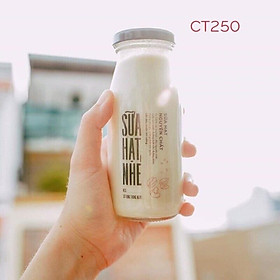 Chai Thuỷ Tinh 200ML Nắp Thiếc Đựng Sữa ,Nước Ép