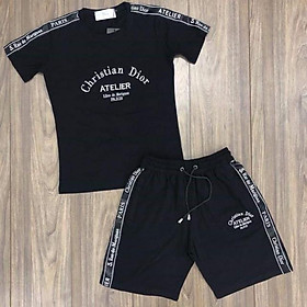 Bộ Hè Nam Ngắn Tay, Bộ Thể Thao Nam Cổ Tròn, In Chữ Chất Liệu Cotton - BH29