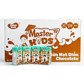 Thùng 48 Hộp Sữa Hạt Điều Trẻ Em Master Kids Chocolate 115ml (115ml x 48)