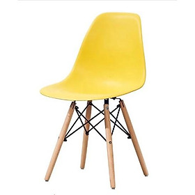 Ghế nhựa cafe văn phòng đẹp chân gỗ tựa lưng cao giá rẻ eames LAG128c