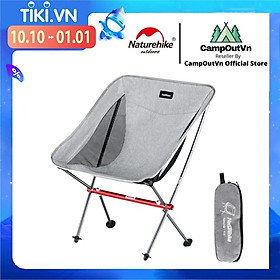 Ghế Xếp Du Lịch Cắm Trại Naturehike Thể Thao Dã Ngoại Ghế Gấp Câu Cá Hợp Kim Nhôm Có Lưng Tựa Gọn Nhẹ Campout A041