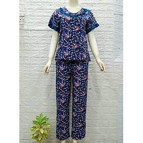 Đồ Bộ Măc Nhà, Đồ Bộ Nữ Tole 2 Da Tay Quần Dài Tay Ngắn Bigsize, Màu Số 5