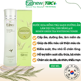 Nước hoa hồng trắng da trà xanh Benew Green Tea Whitening Natural Herb Skin Toner (150ml) – Hàng Chính Hãng