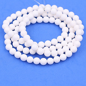 Vòng chuỗi 108 hạt đá san hô trắng - chuỗi đá phong thủy size 6mm, 8mm - hợp mệnh kim, mệnh thủy