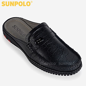 Dép Sapo Dép Sục Nam Da Bò SUNPOLO SPO274 (Đen, Nâu)