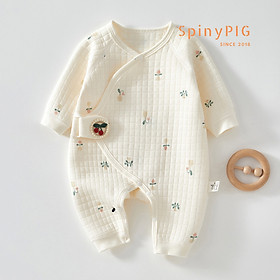 Bộ body cho bé sơ sinh 0-1 tuổi trần bông dài tay cotton nhiều họa tiết cực xinh cho bé trai bé gái mùa đông