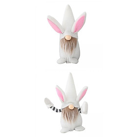 2x Cute Easter Gnome Plush Doll  Dwarf Decoration Faceless Doll Gifts