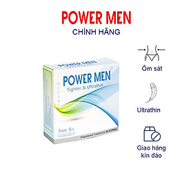 Bao cao su Power Men size nhỏ 49mm (hộp 144 cái) - Combo 48 hộp 3 chiếc bcs Powermen siêu mỏng ôm sát cho gia đình Chính hãng 100% - che tên khi giao hàng