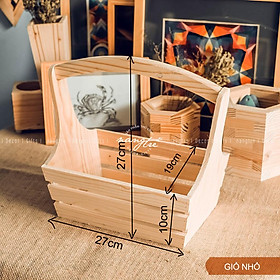 Giỏ gỗ - giỏ quà bằng gỗ,đựng trái cây - Wooden gift basket