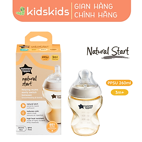 Bình sữa PPSU ty siêu mềm tự nhiên Tommee Tippee Natural Start 260ml