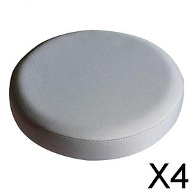 4x Round Smooth Surface Bar Stool Cover Chair Lift Seat Sleeve Gray Salon_33x10cm