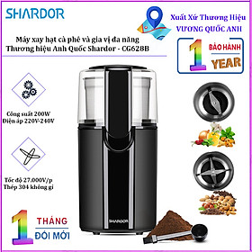 Máy xay hạt cà phê và gia vị đa năng Shardor CG628B - Công suất: 200W - HÀNG NHẬP KHẨU