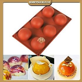 Mua Khuôn Silicon Đổ Socola/Thạch/Đá/Kẹochipchip/Pudding Hình Tròn 6 Bán Cầu To