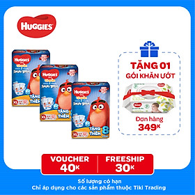 Combo 3 Gói Tã Quần Huggies Dry Gói Cực Đại Angry Birds phiên bản giới hạn XL62 (62 Miếng) - Tặng 8 miếng