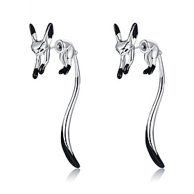 1 Pair Drop Earrings Cute Little Fox Dangle for Women Animal Hyperbole Tai Fashion Jewelry Gifts for Girls Friends